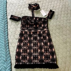 Endless Rose Choker Eyelet Dress